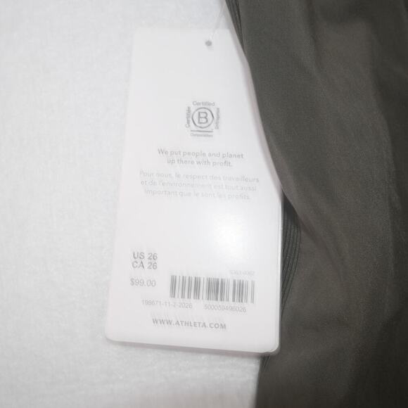 NEW Athleta  Brooklyn Textured Ankle Pants Forest Green Women's Plus Size 24 - Picture 6 of 8